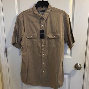 Cremieux classıcs Men's Casual Army green , short sleeve Button Down Shirt